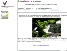 Tablet Screenshot of naturaform.ch